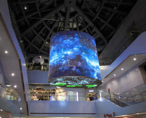 cylinder transparent led display