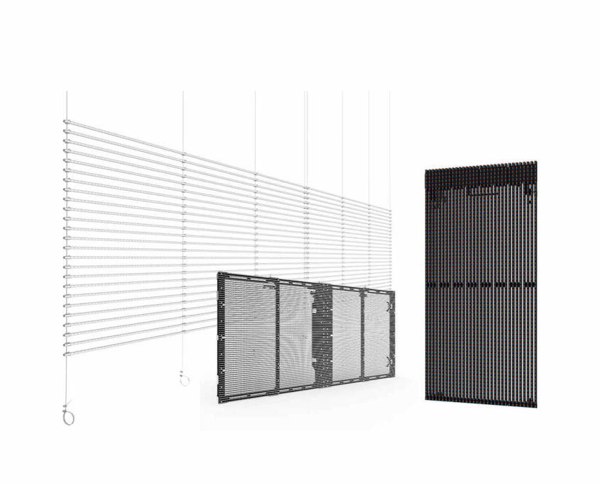 outdoor glass led wall screen